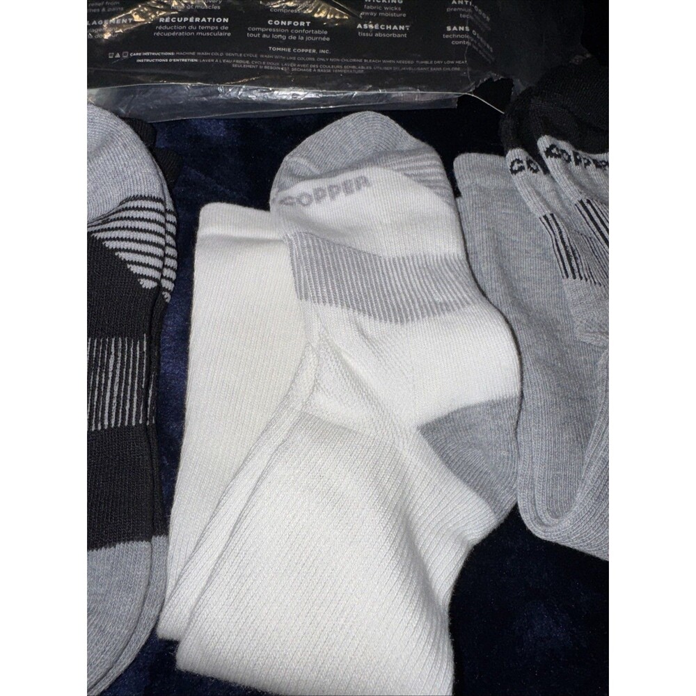 Tommie Copper Comfortable Compression Socks Size M 3 Pair  NWT Unisex